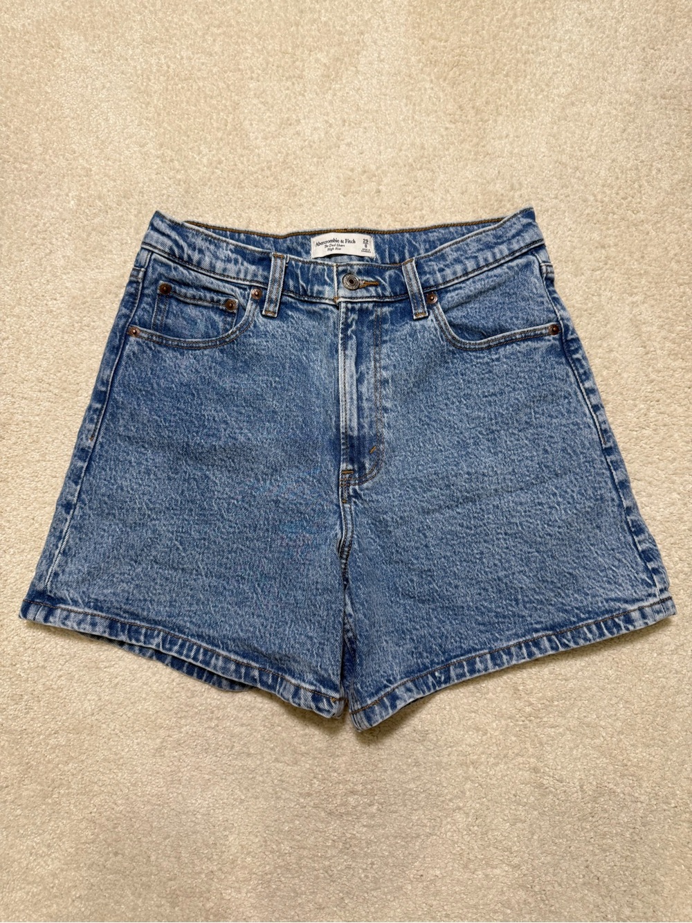 Abercrombie & Fitch The Dad Short High Rise Denim Jean Size 29 8